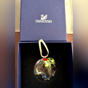 New in box-Authentic Swarovski crystal holiday Christmas tree round ornament